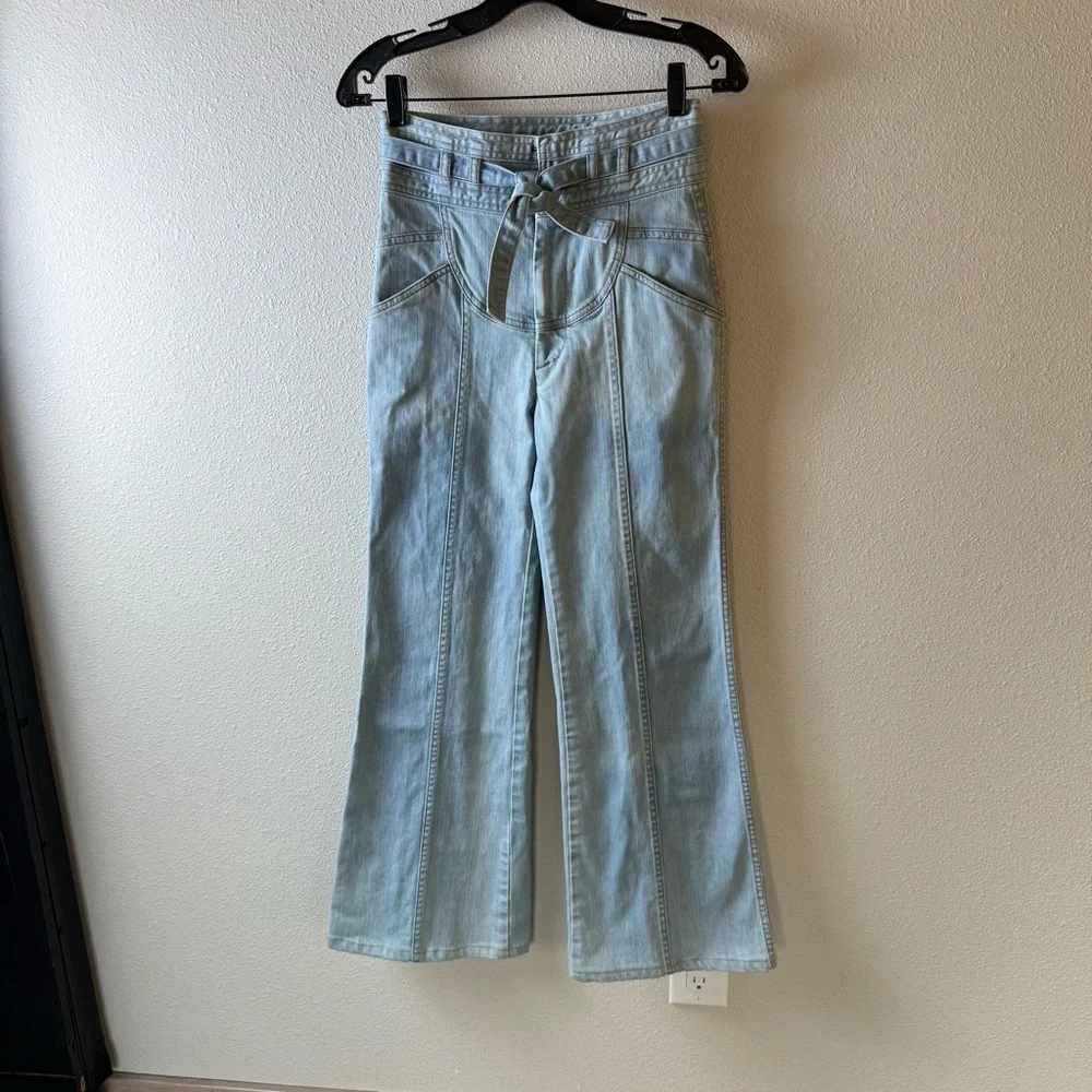 Stoned Immaculate Waiting For the Sun Bell Bottom Jeans Topanga Denim Women’s 27 - Picture 6 of 16
